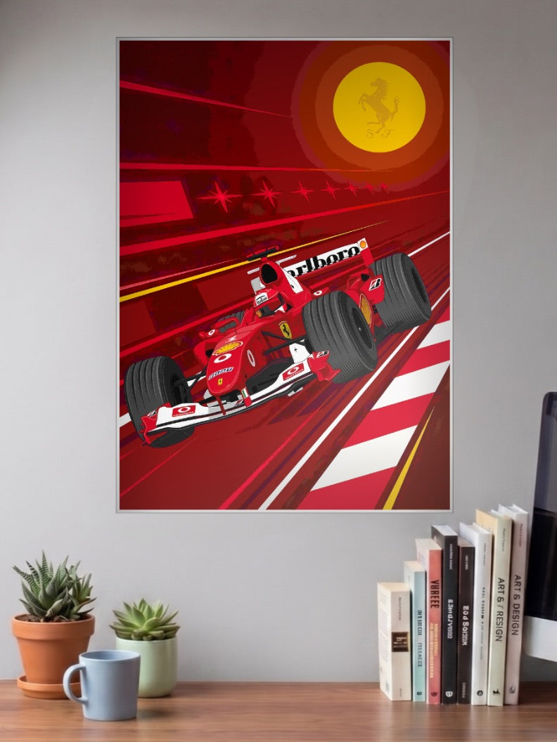 Schumacher Ferrari F2004 F1 Poster