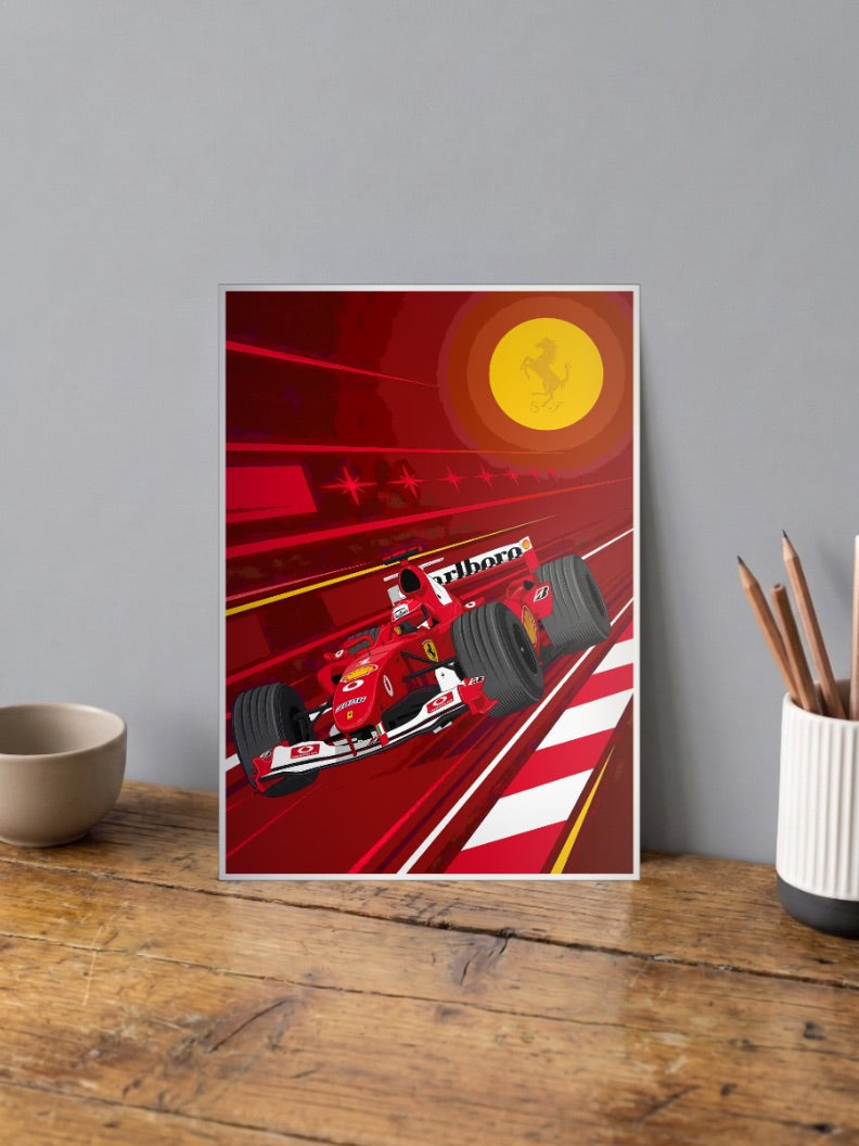 Schumacher Ferrari F2004 F1 Poster