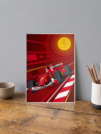 Schumacher Ferrari F2004 F1 Poster