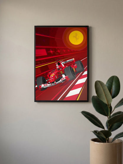 Schumacher Ferrari F2004 F1 Poster