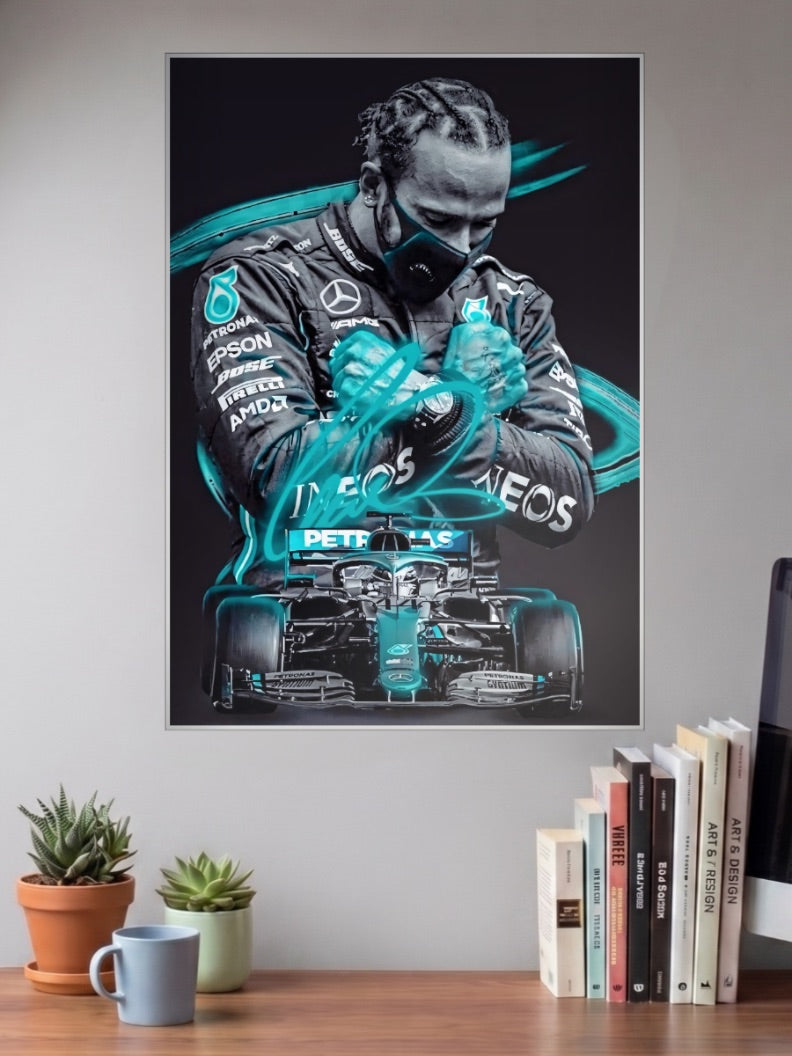 Lewis Hamilton Seven Titles F1 Poster