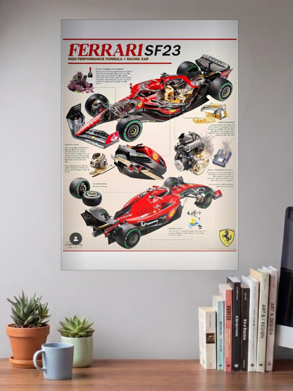 Ferrari SF23 Cutaway F1 Poster
