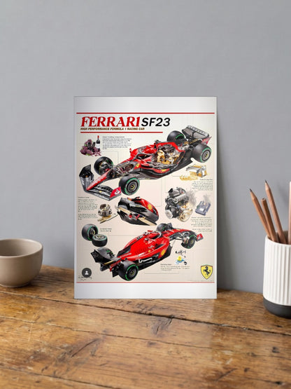 Ferrari SF23 Cutaway F1 Poster