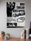 Max Verstappen Sao Paulo Win F1 Poster