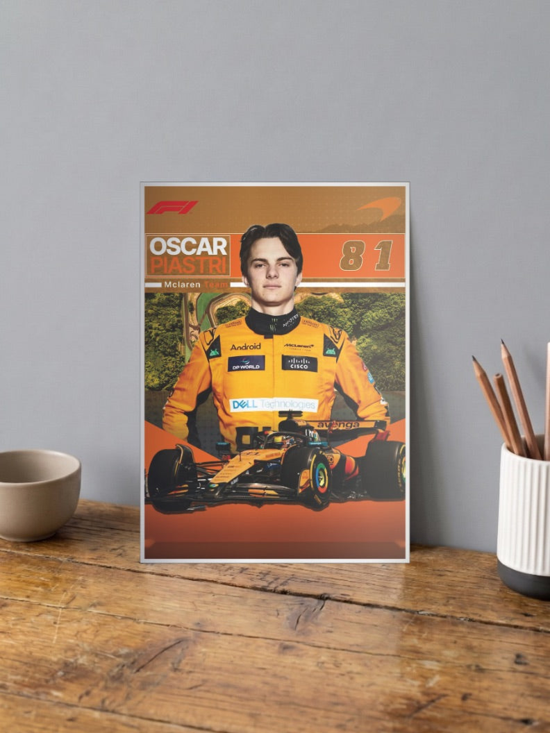 Oscar Piastri McLaren 81 F1 Poster