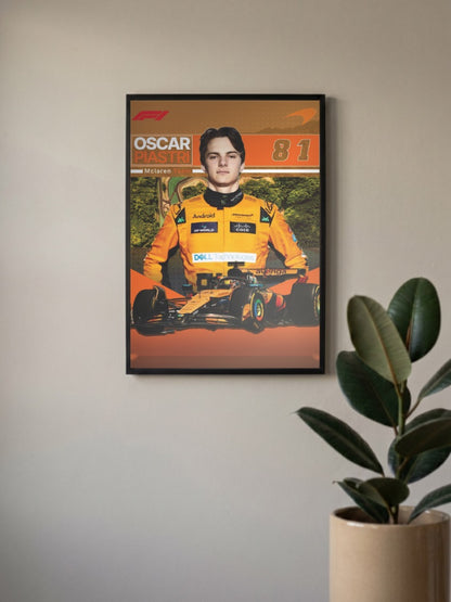 Oscar Piastri McLaren 81 F1 Poster