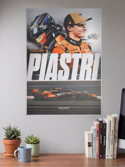 Oscar Piastri McLaren Car F1 Poster