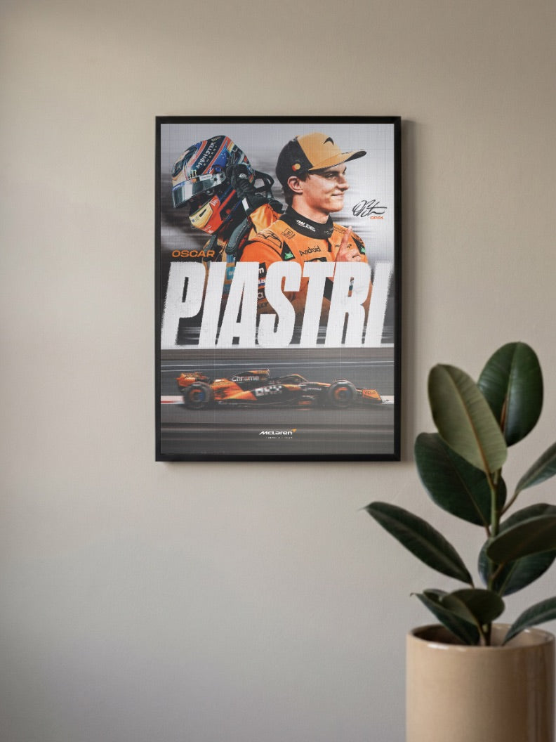 Oscar Piastri McLaren Car F1 Poster