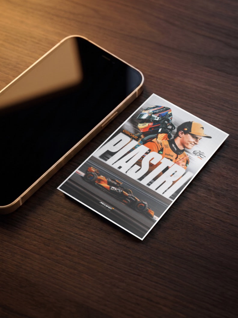 Oscar Piastri McLaren Car F1 Poster