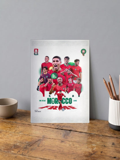 Nation United | Morocco Atlas Lions | Football Poster