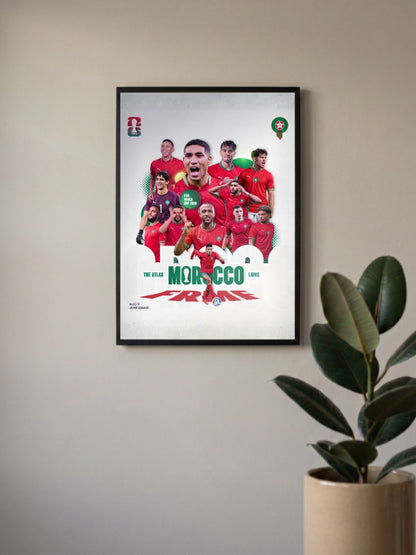 Nation United | Morocco Atlas Lions | Football Poster