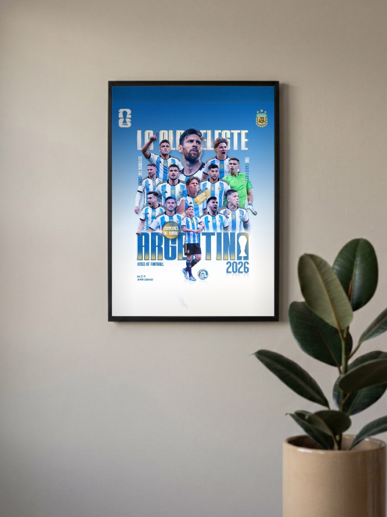 Legends on the Pitch | Argentina National Team | Football Poster