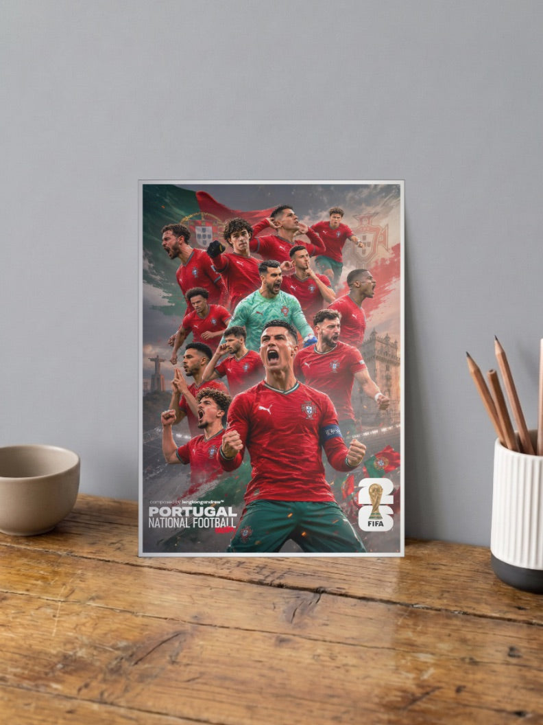 National Heroes | Portugal Cristiano Ronaldo | Football Poster