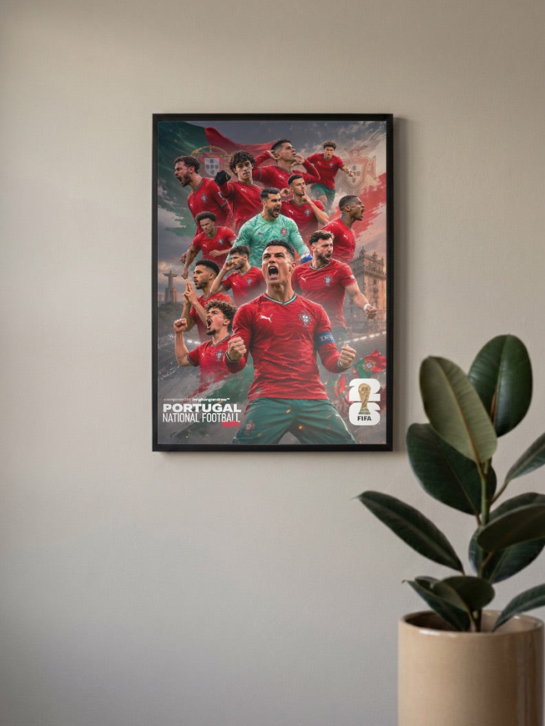 National Heroes | Portugal Cristiano Ronaldo | Football Poster