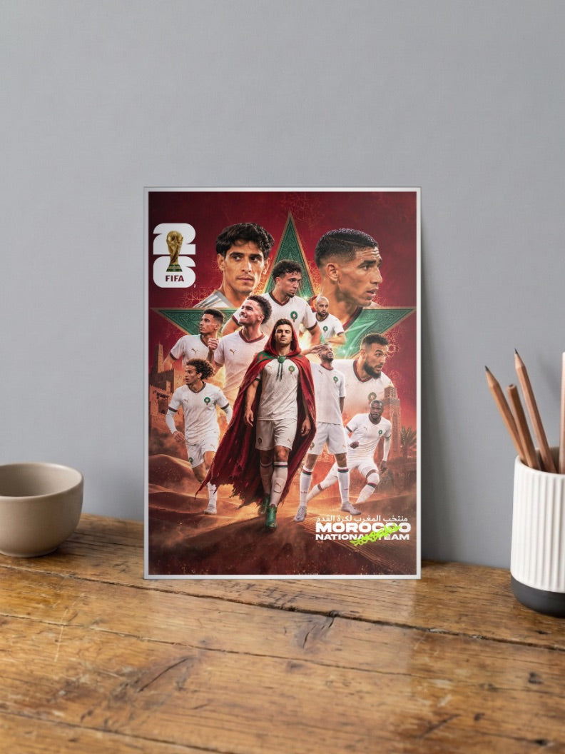 Champions Rising | Morocco Atlas Lions 2022 | Football Poster