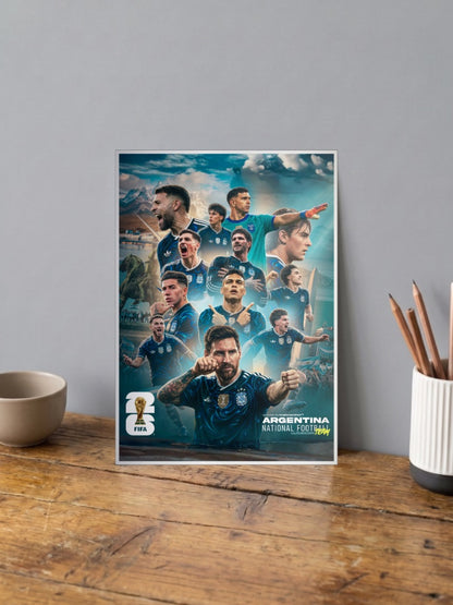 Nation United | Argentina World Champions | Football Poster