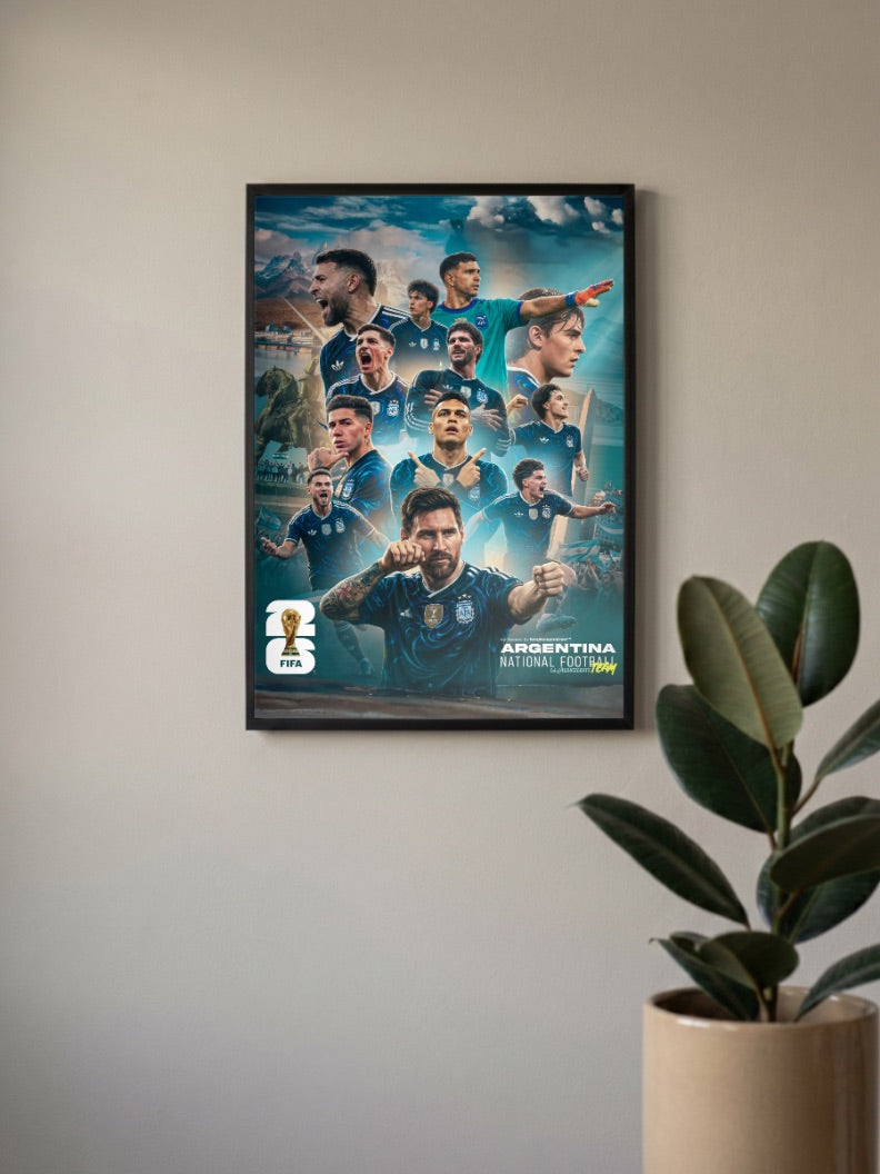 Nation United | Argentina World Champions | Football Poster