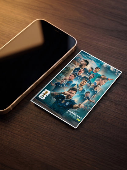 Nation United | Argentina World Champions | Football Poster