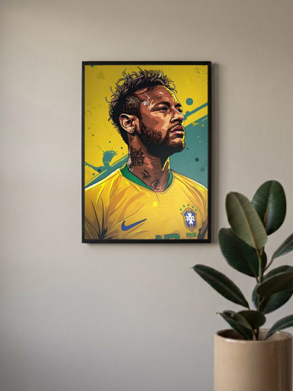 Neymar Jr Football Poster