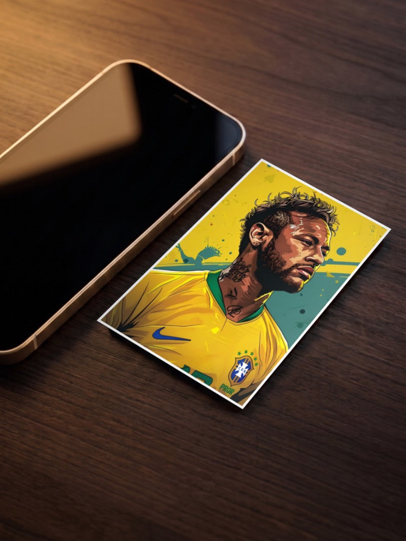 Neymar Jr Football Poster