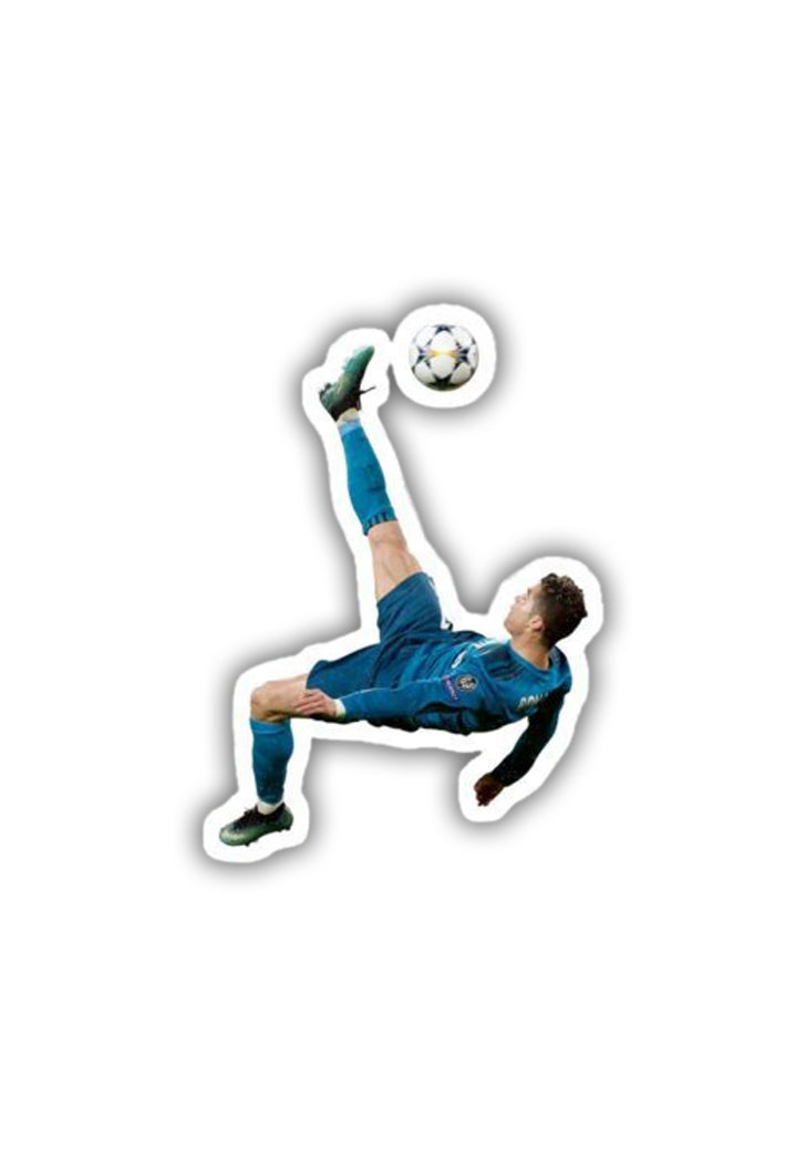 Ronaldo's Aerial Spectacle Sticker