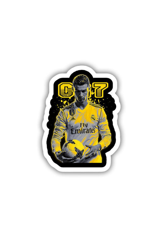 Ronaldo with Football Sticker