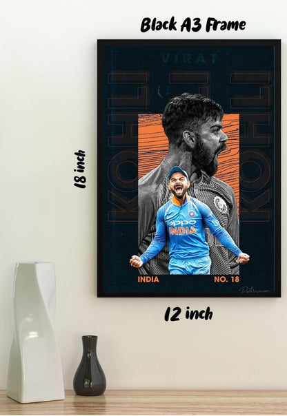 Virat Kohli in Indian Colours Poster