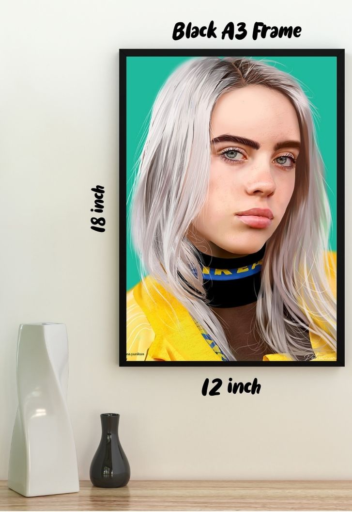 Billie Eilish headshot Poster