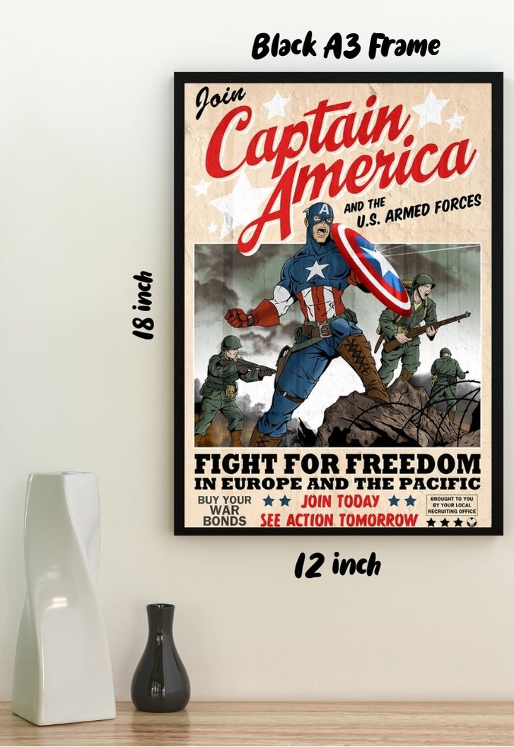 Captain America Fight For Freedom Posterwa Captain America Fight For Freedom Posterwa