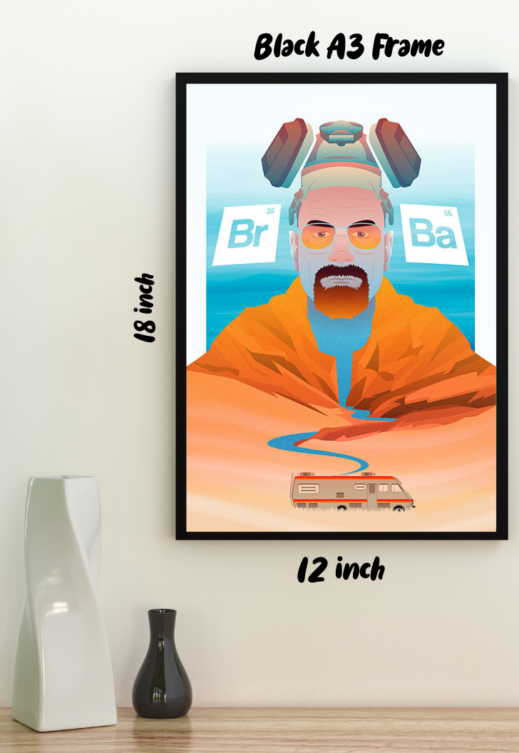 Tableau Sur Toile Breaking Bad 50x70 Cm - Déco Série TV, Neuf Sous Emballage, Sans Marque
