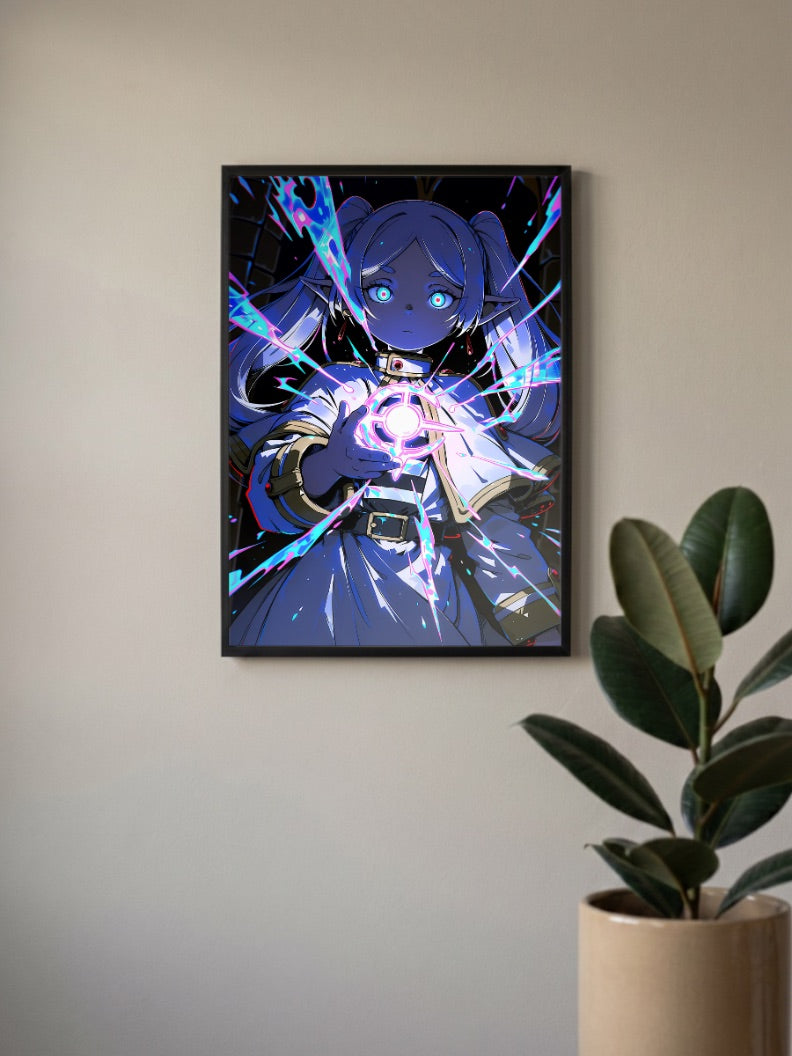 Frieren Magic Effects Anime Poster