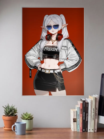 Frieren Goth Streetwear Anime Poster