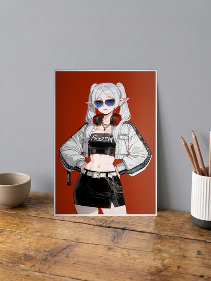 Frieren Goth Streetwear Anime Poster