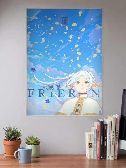 Frieren Petals and Butterflies Anime Poster