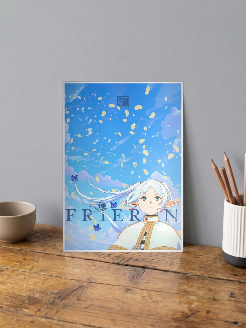 Frieren Petals and Butterflies Anime Poster