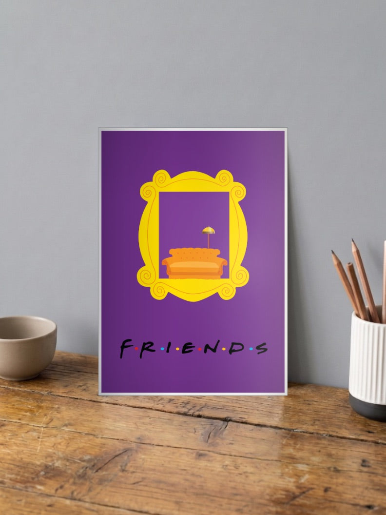 Friends Yellow Frame Sitcom Poster