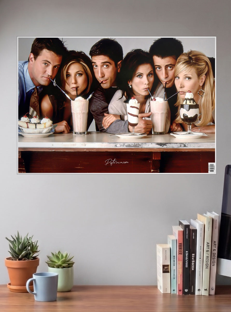 Friends Cast Milkshakes Sitcom Poster