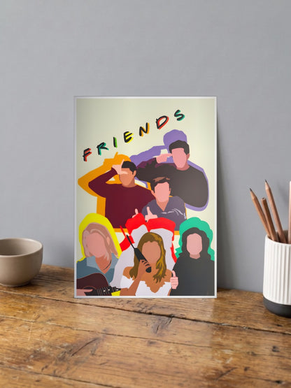 Friends Minimalist Cast Sitcom Poster