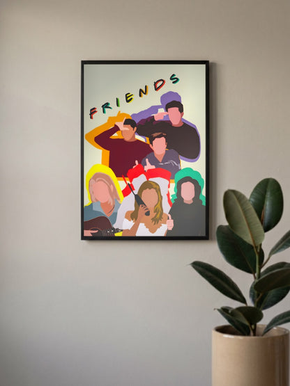 Friends Minimalist Cast Sitcom Poster