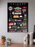 Friends Quotes Infographic Sitcom Poster