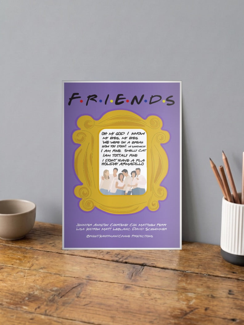 Friends Quotes Frame Sitcom Poster