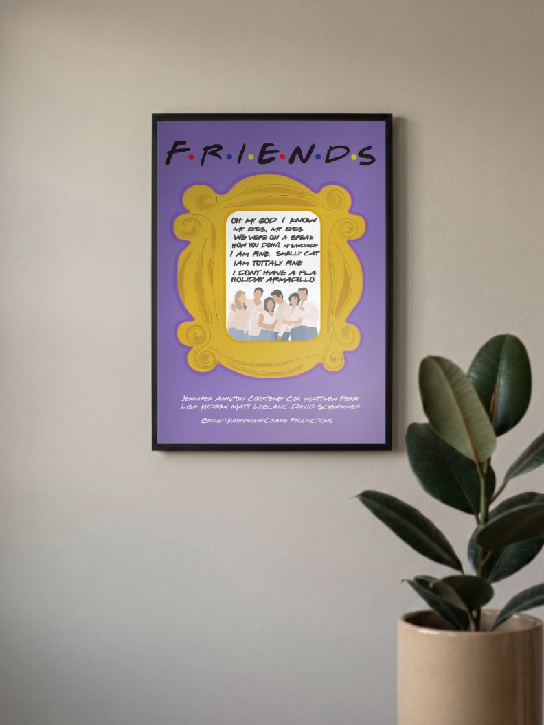 Friends Quotes Frame Sitcom Poster