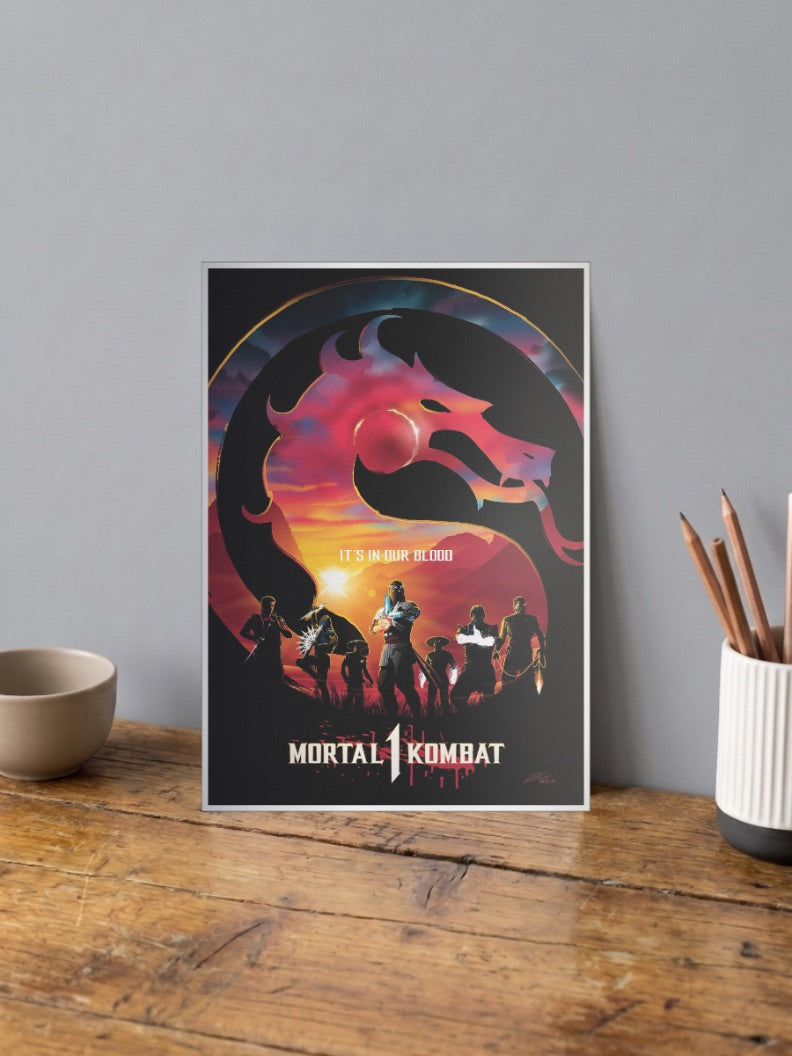 Mortal Kombat Dragon Logo Game Poster