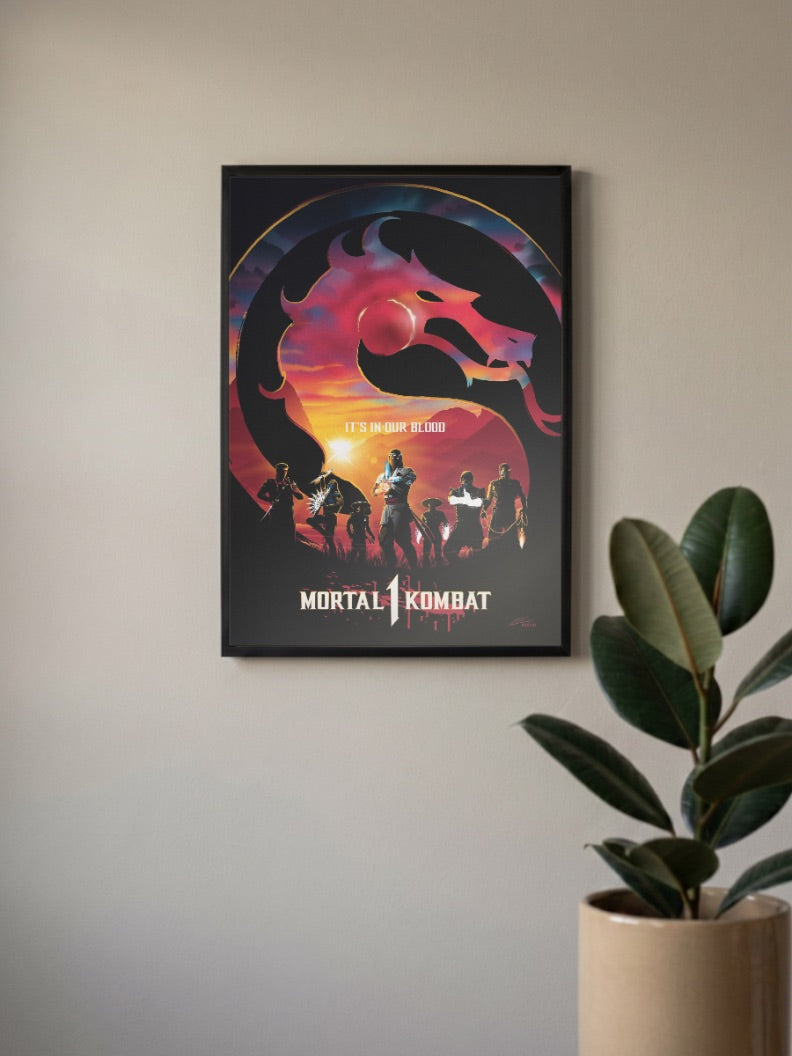 Mortal Kombat Dragon Logo Game Poster