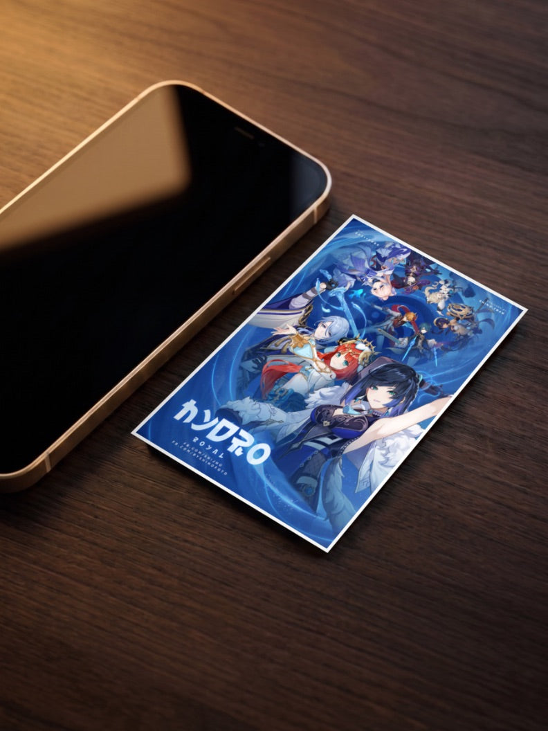 Royal Hydro Squad Genshin Impact Game Poster