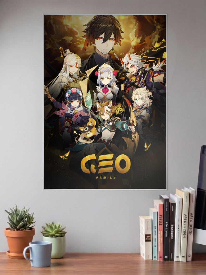 Geo Squad Genshin Impact Game Poster
