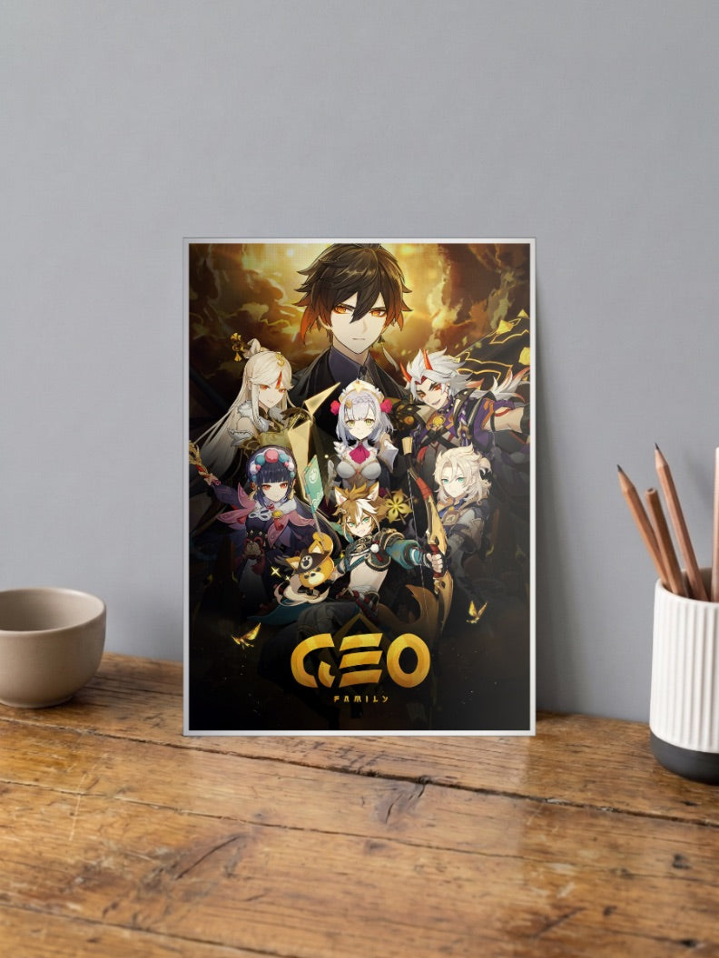 Geo Squad Genshin Impact Game Poster