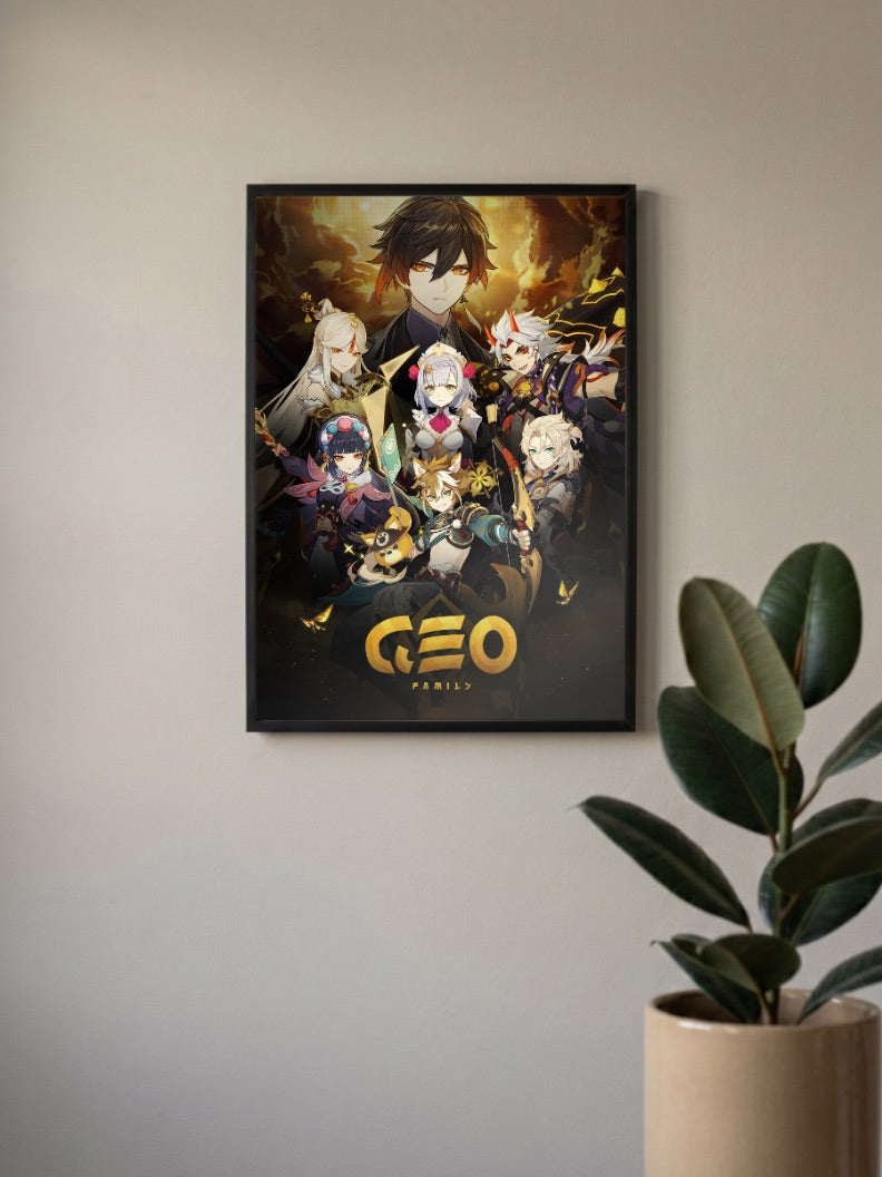 Geo Squad Genshin Impact Game Poster