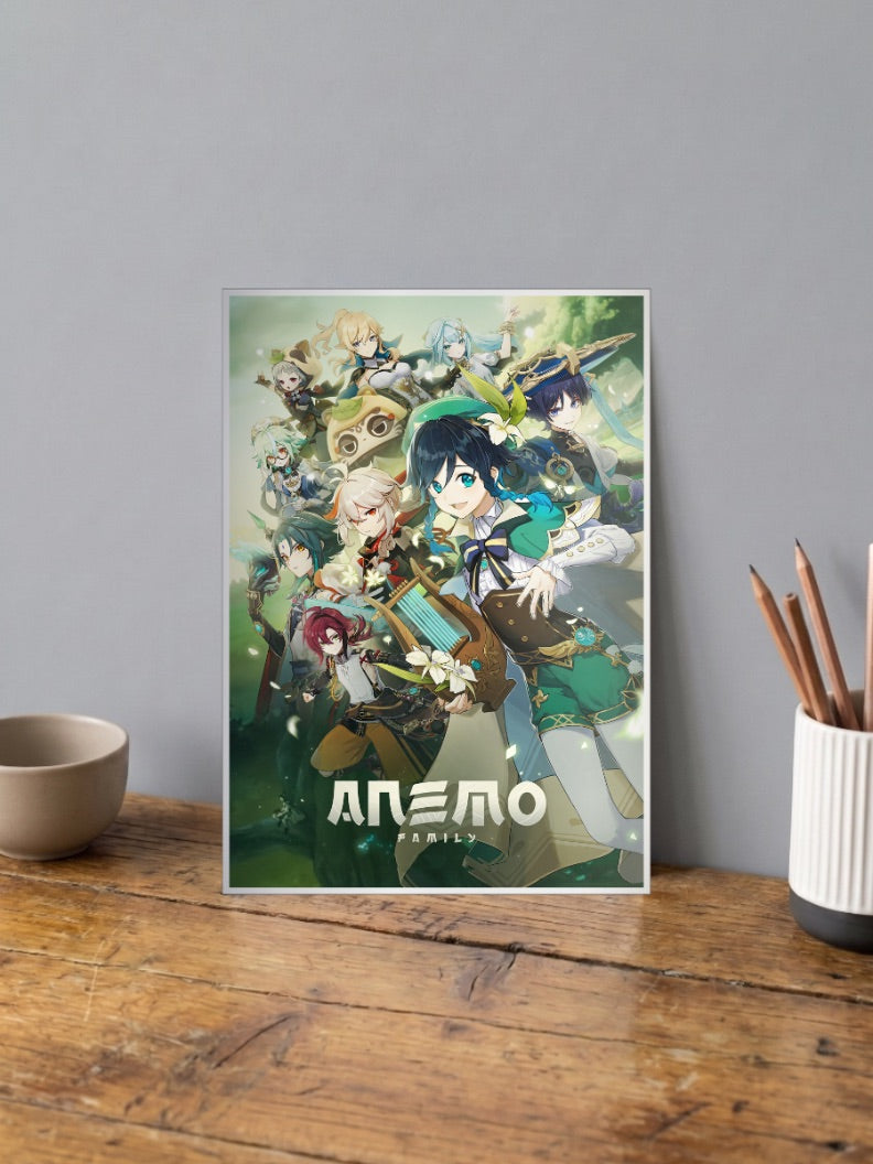 Anemo Family Genshin Impact Game Poster