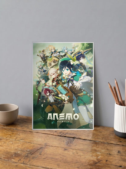 Anemo Family Genshin Impact Game Poster